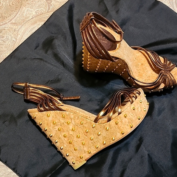 Gucci wedge heel sandals - Picture 3 of 5